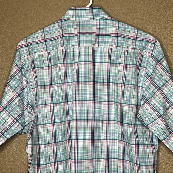 NEW Tailorbyrd Collection Mens Plaid Short Sleeve Button Up Shirt Size S - Picture 7 of 11